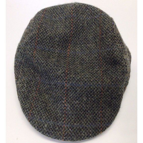 Goorin Bros Harris Tweed Gray Newsboy Cap Size Medium 100% Wool Made In USA - Picture 1 of 9
